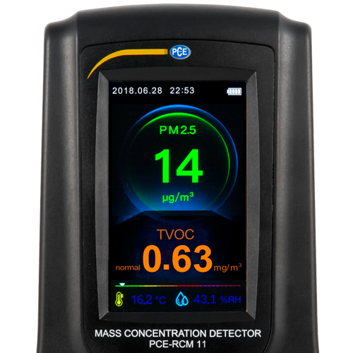 Ilmanlaatumittari PCE-RCM, hienopölyn mittaamiseen PM2.5, PM10 ja HCHO - 2