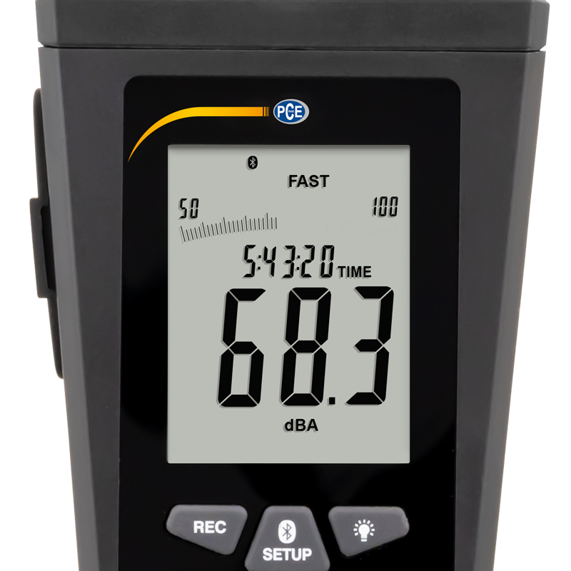 Sonomètre PCE-323, plage de mesure 30 - 130 dB, avec Bluetooth, certificat ISO - 2