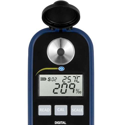 Refraktometer PCE-DR, na meranie slanosti (0 - 280 ‰) - 2