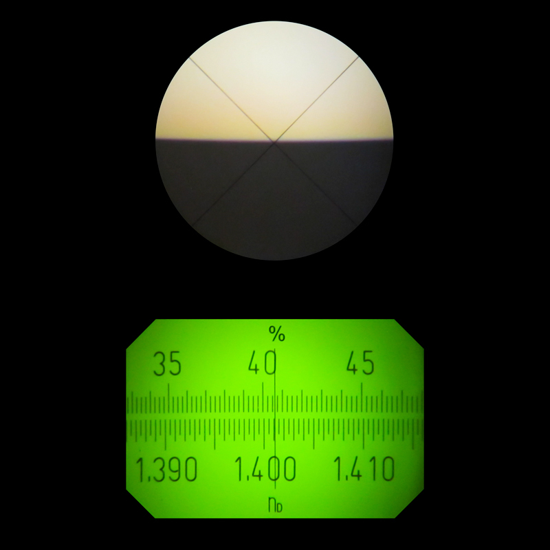 Refraktometer PCE-ABBE, måling af brydningsindeks (1,300 - 1,700 nD) og sukkerindhold (0 - 95 %) - 2
