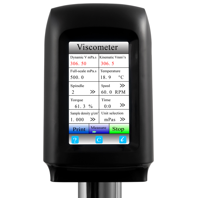 Viskozimetr PCE-RVI, rozsah měření až 2 000 000 mPas, 5 připojitelných vřeten, dotykový displej - 2
