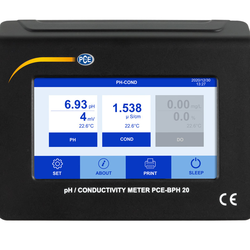 Analizzatore d'acqua PCE-BPH, determinazione valore pH, temperatura e conducibilità, + cert. ISO - 2