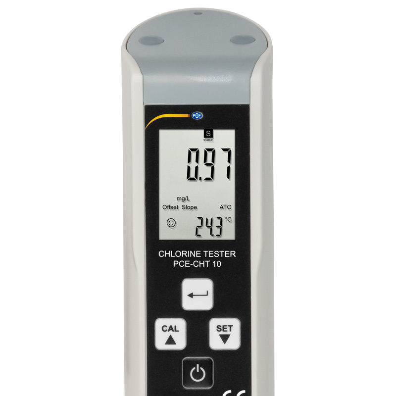 Analizator wody PCE-CHT, określanie zawartości chloru i temperatury, zakres pomiarowy 0-10 mg/l - 2