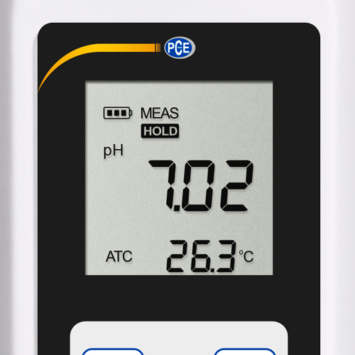 Analyzátor vody PCE-PH, stanovenie hodnoty pH, pre viskózne kvapaliny, plochá PH elektróda + ISO - 3