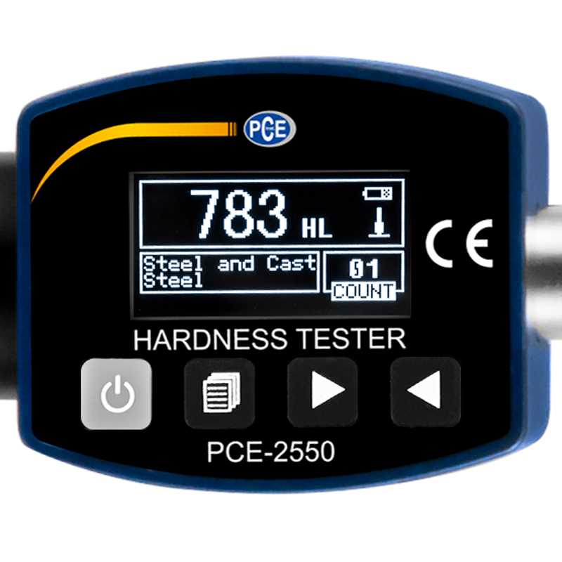Durometro PCE 2550N, per materiali metallici,  HL, HB, HRB, HRC, HRA, HV, HS + cert. ISO - 3