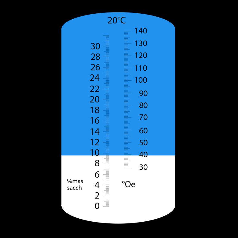 Refraktometr PCE-LED do pomiaru wina, 0-140 °Oe, z oświetleniem LED - 3
