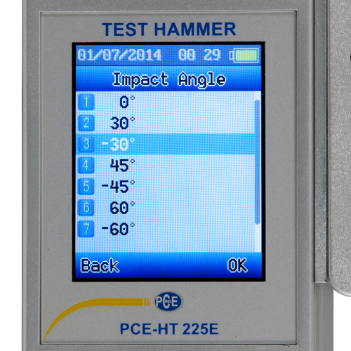Hårdhedsmåler PCE-HT, specielt til beton, 2,207 J testkraft, med stemmefunktion - 4