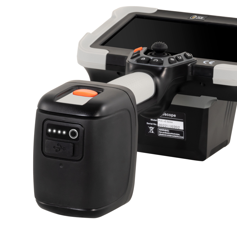 Premium-boroskooppi PCE-VE 1500, vaikeapääsyisille onteloille, edessä 4-suuntainen kamera, Ø 2,8 mm - 4