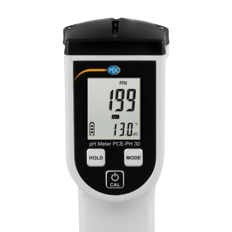 Vesianalysaattori PCE-PH,pH- ja redox-arvon sekä johtokyvyn mittaamiseen lämpötilakompensoinnilla - 5