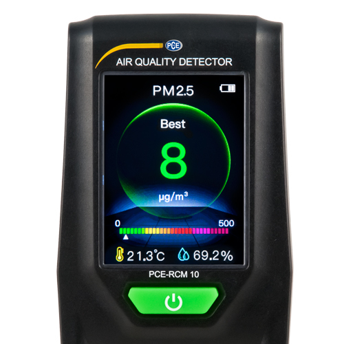 Miernik jakości powietrza PCE-RCM, pomiar pyłu drobnego PM2,5 i PM10 - 5