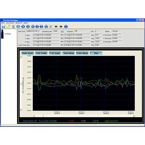 Meradlo vibrácií PCE-VD, meria zrýchlenie v 3 smeroch, do 60 Hz + certifikát ISO - 5