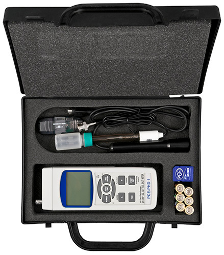 Analyseur d'eau PCE-PHD, détermination du pH, redox, conductivité, sel et O2 + ISO - 6