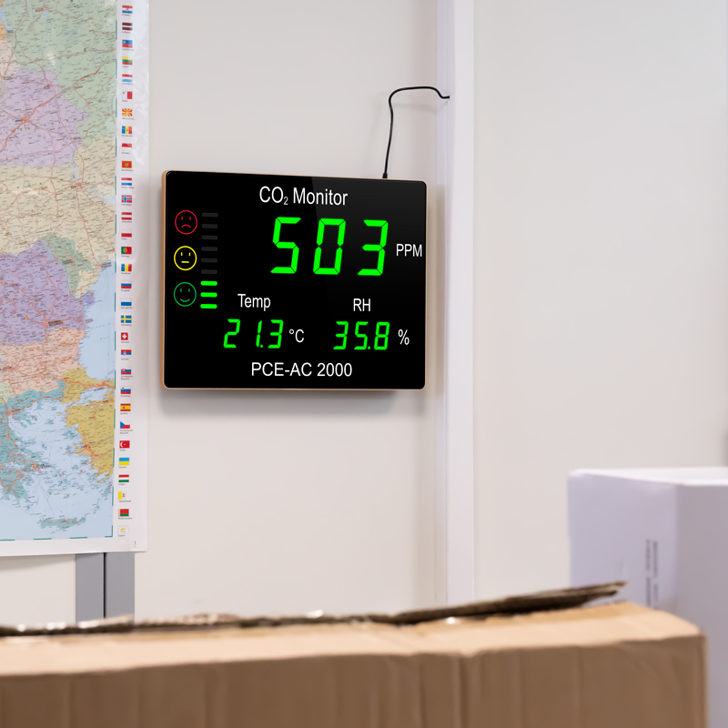 Medidor de la calidad del aire PCE-AC, medición de CO2, temperatura, humedad - 6