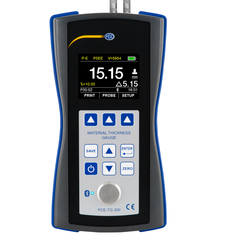 Medidor de espesor de materiales PCE-TG 300, hasta 600 mm, con sensor de 90° + certificado ISO - 6
