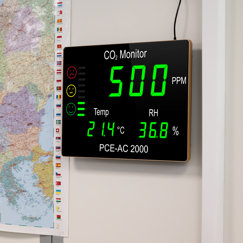 Meradlo kvality ovdušia PCE-AC, meranie CO2, teploty, vlhkosti - 7