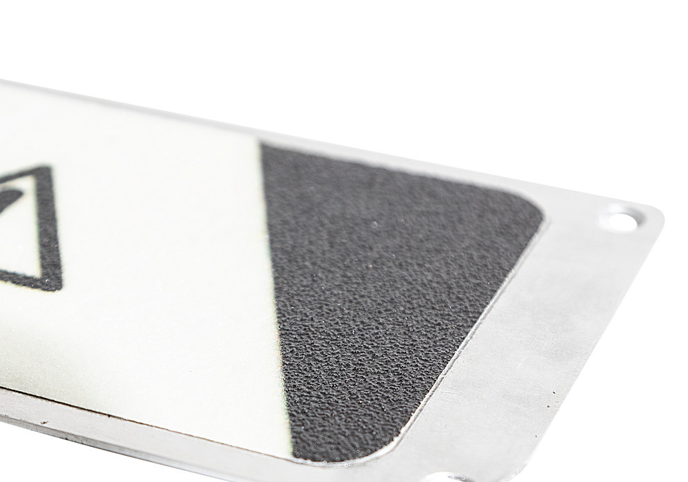 Csúszásgátló lap, alumínium m2, utánvilágító SG, „Vigyázat lépcső”, 635 x 114 mm - 3