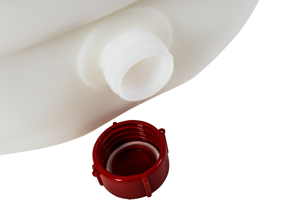 Bidón de plástico blanco con asas y grifo de vaciado, volumen 80 litros, apto para alimentación - 8