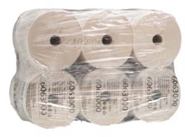 Hostess™ papieren handdoeken gemaakt van 100% gerecycled materiaal, 6063, reliëf, grijs, 6 rollen - 1