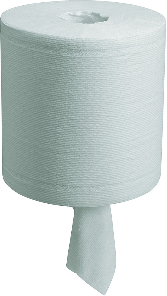 WypAll® cleaning cloths L20, 7303, with central dispenser, white, 6 rolls of 380 cloths each - 2