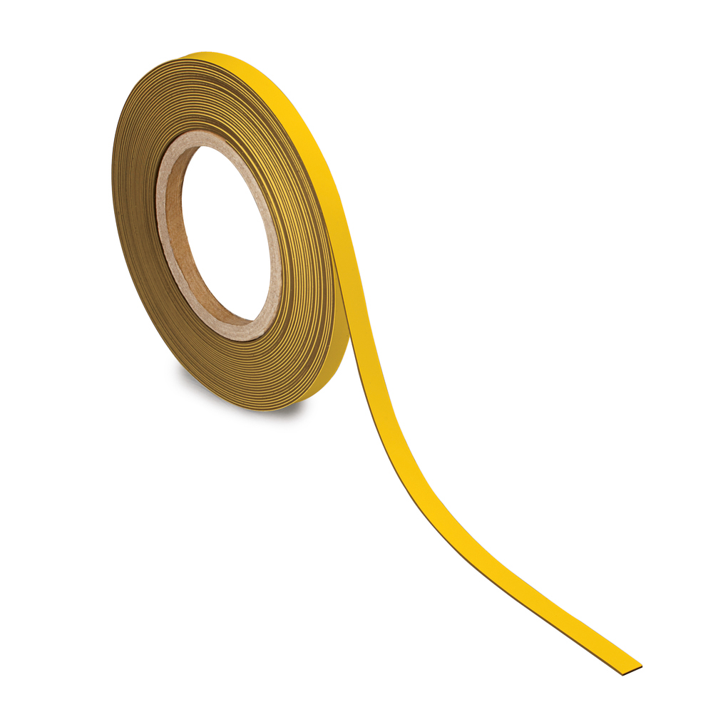 Nastro magnetico per marcatura, 10 m x 10 mm x 1 mm, giallo - 1