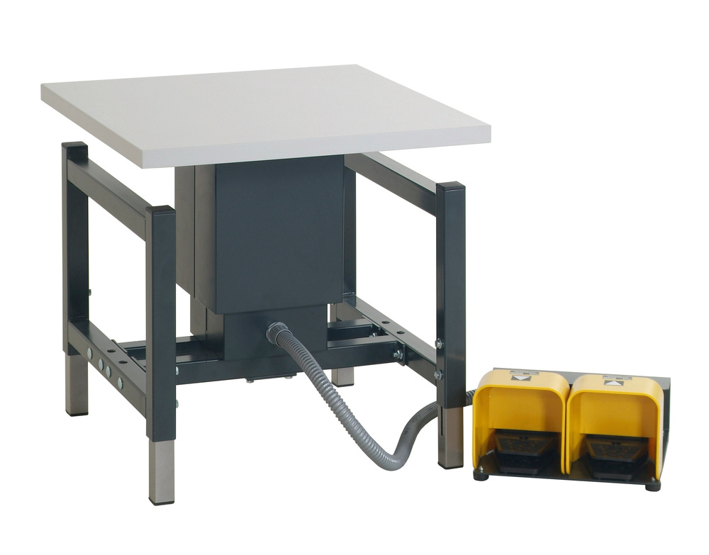 Pneumatický zdvižný stůl Rocholz, 600 x 600 x 500 - 710 mm - 3