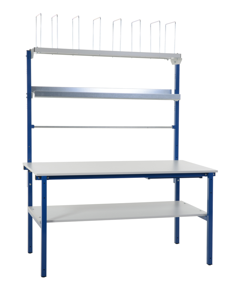 Rocholz complete packing table SYSTEM BASIC, with intermediate shelf, 1600 x 800 x 2205 mm - 1