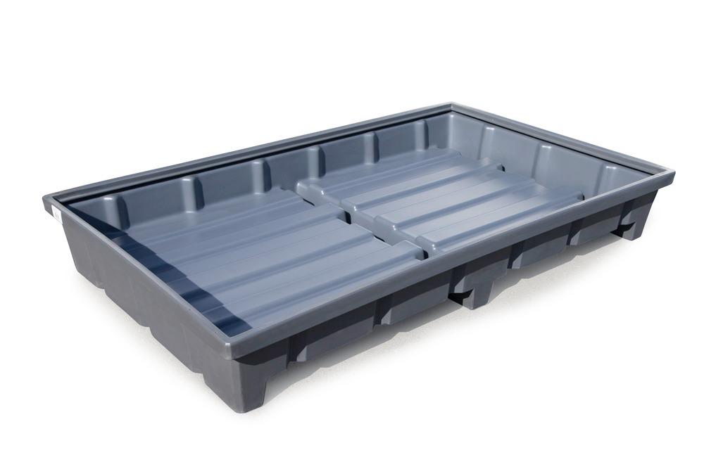 Spill tray in plastic for underneath the rack, for shelf width 2200 mm, 2180 x 1315 x 315 mm - 1