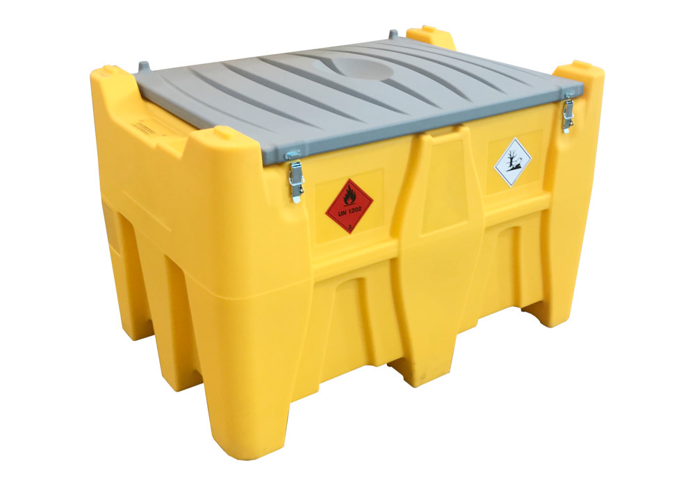 Mobile fuel tank for diesel, 440 litres, with 24 V high-flow pump, with lid - 5