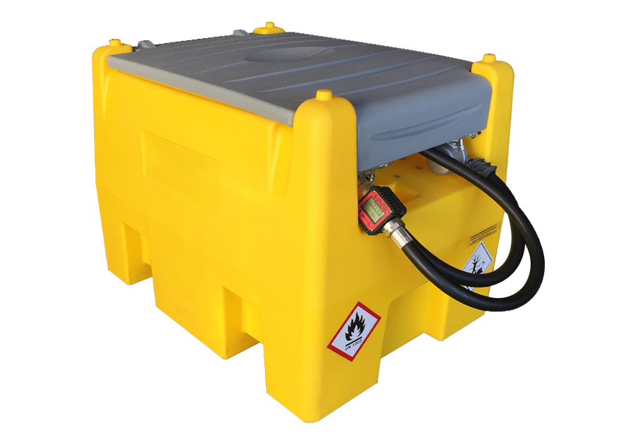 Mobile fuel tank for diesel, 220 litres, with 24 V pump, with lid - 3