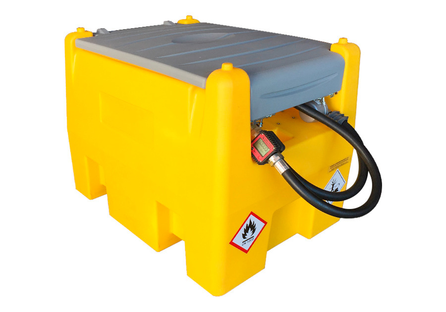 Mobile fuel tank for diesel, 220 litres, with 12 V pump, with lid - 3