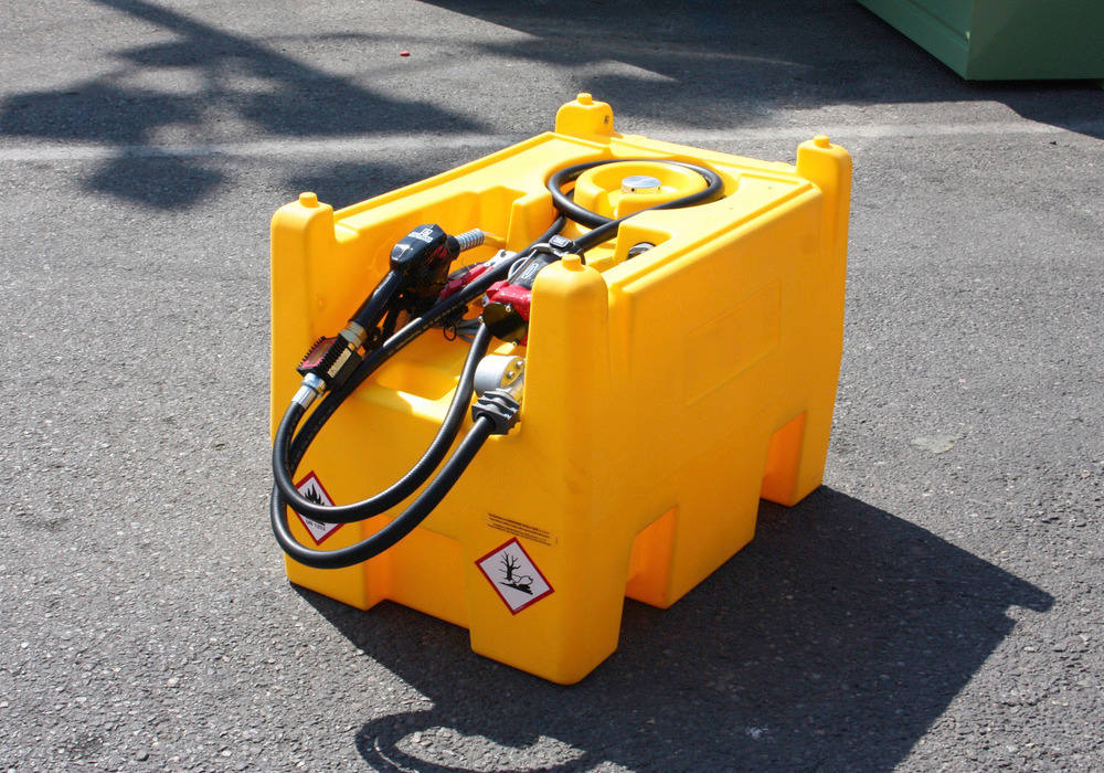 Mobile fuel tank for diesel, 220 litres, with 24 V pump, no lid - 2
