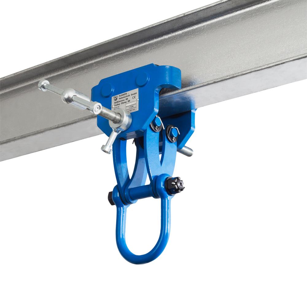 PLANETA roller clamp BR10, with galv. spindle, load capacity 1000 kg, grip range 64 - 203 mm - 1