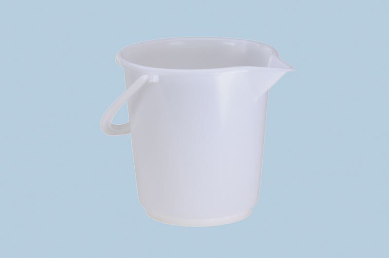 Průmyslový plastový kbelík, objem 17 l, kulatý, výlevka, vhodný do potravinářství, BJ = 8 ks - 2