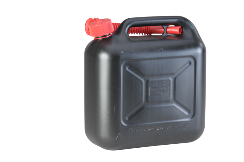 Kraftstoff-Kanister STANDARD, 10 Liter, schwarz, mit UN-Zulassung, VE = 5 Stück - 1