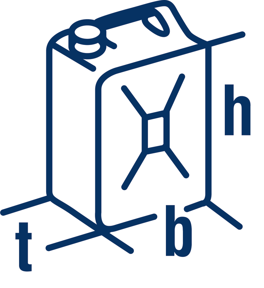 Kraftstoff-Kanister PROFI, 5 Liter, oliv, mit UN-Zulassung, VE = 12 Stück - 3