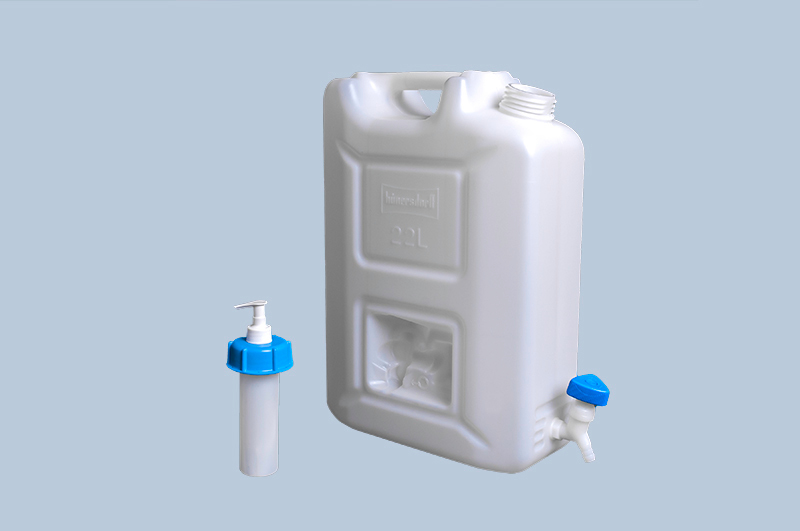 Hygiene canister, 22 l, integrated dispenser for soap or disinfectant, Pack = 3 units - 4