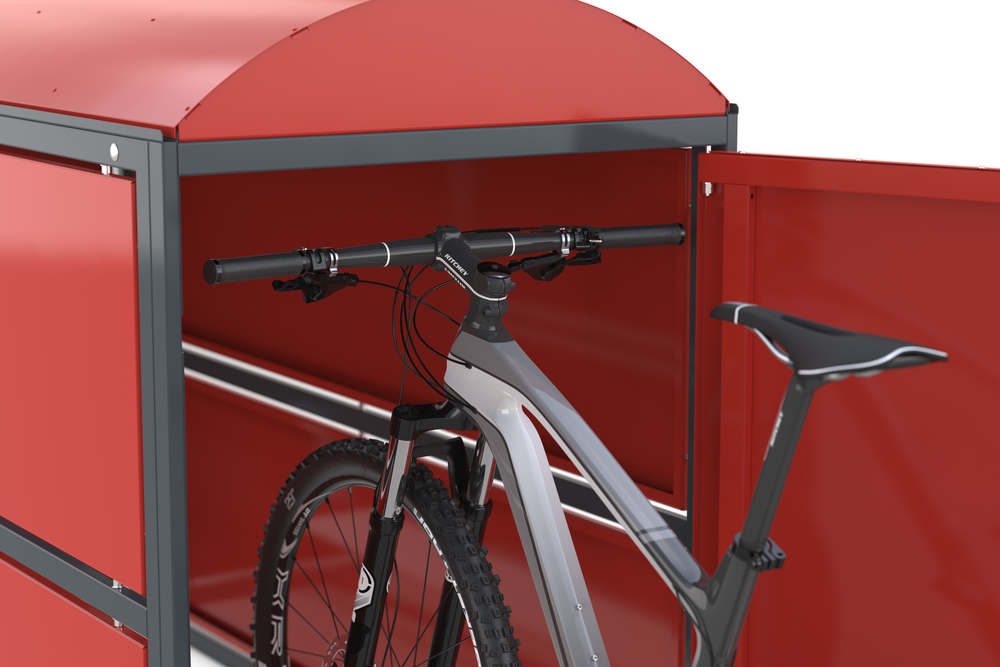 Abri à vélos BIKEBOX Maxi-2, en tôle, pour vélos, pedelecs et e-bikes (LxPxH) 1060 x 2580 x 1820 mm - 3