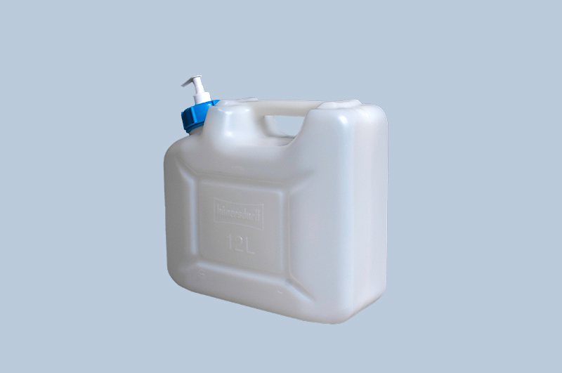 Hygiene-Kanister, 12 l, integrieter Spender für Seife oder  Desinfektionsmittel, VE = 4 Stück - 5