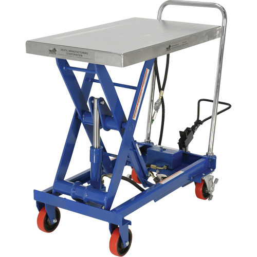 Hydraulic Scissor Lift Table, Steel, 32-1/2" L x 19-3/4" W, 1000 lbs - 1