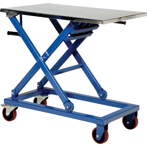 Manual Scissor Lift Table, 37" L x 23-1/2" W, Stainless Steel, 660 lbs - 1