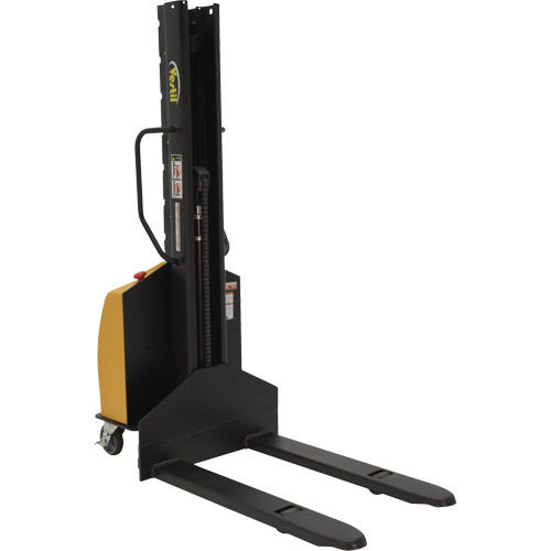 Narrow Mast Powered Lift Stacker, Electric Operated, 1000 lbs - 1