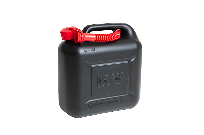 Fuel canister STANDARD, 10 litres, black, with UN approval, Pack = 5 units - 7