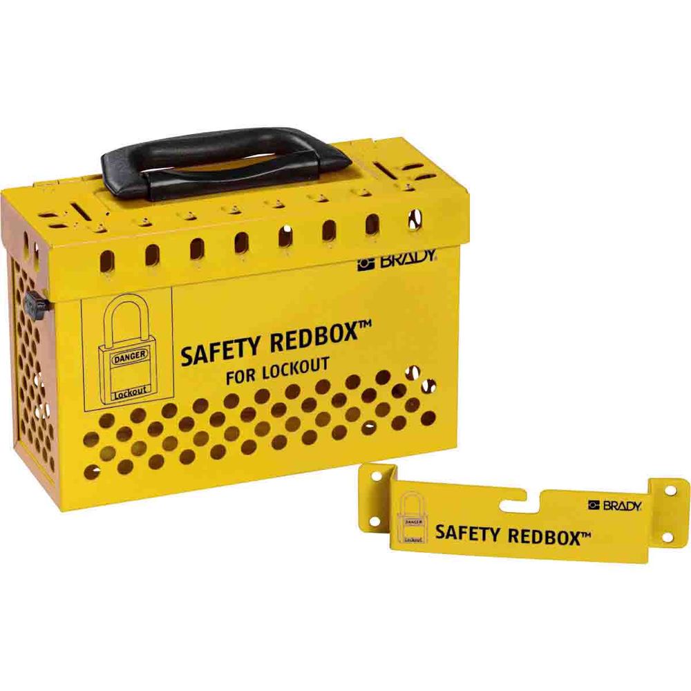 REDBOX group lock box, yellow, incl. wall bracket - 1