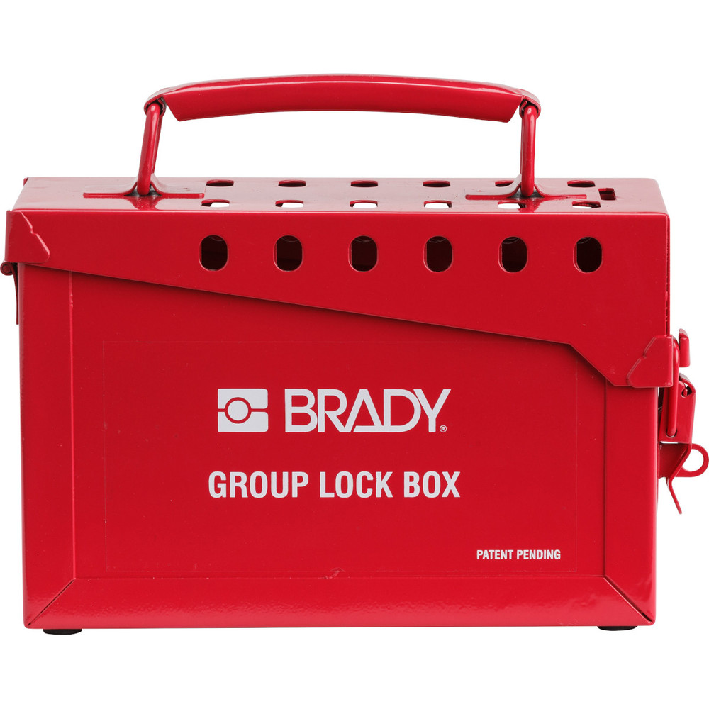 Group lock box red, in metal, for up to 40 locks - 1
