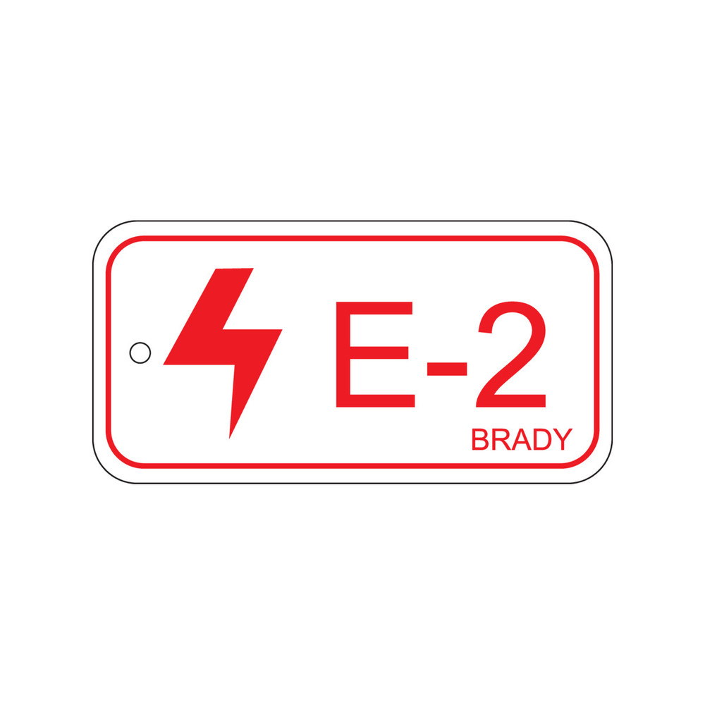 Tags for energy sources, electrical area, labelling E-2, Pack = 25 pieces - 1