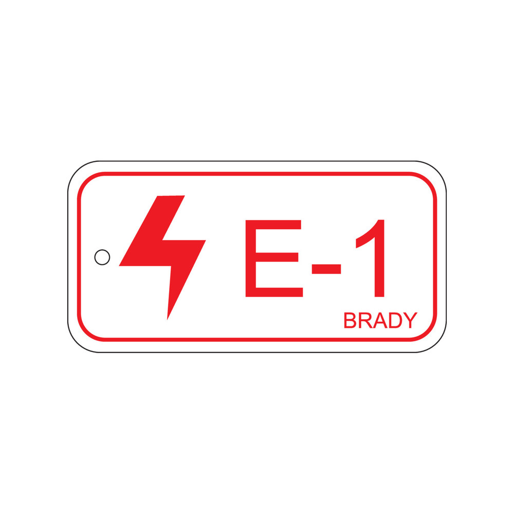 Przywieszki dla źródeł energii, zakres elektryczny, napis E-1, PU = 25 szt. - 1