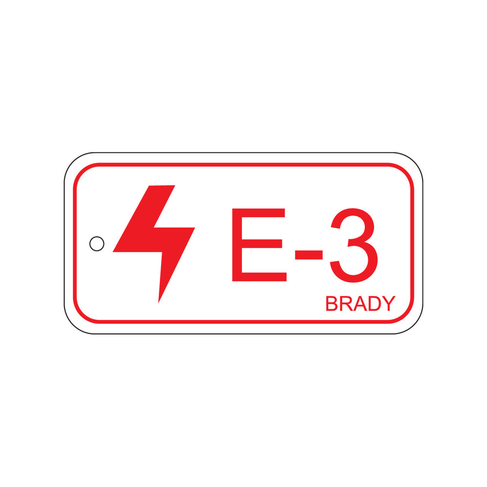 Tags for energy sources, electrical area, labelling E-3, Pack = 25 pieces - 1