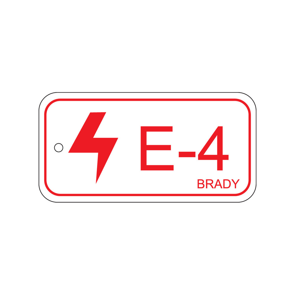 Anhänger für Energiequellen, elektrischer Bereich, Beschriftung E-4, VE = 25 Stück - 1