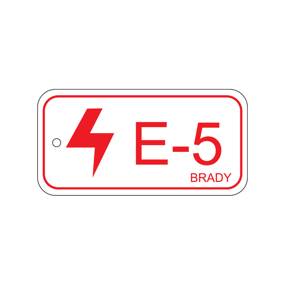 Tags for energy sources, electrical area, labelling E-5, Pack = 25 pieces - 1