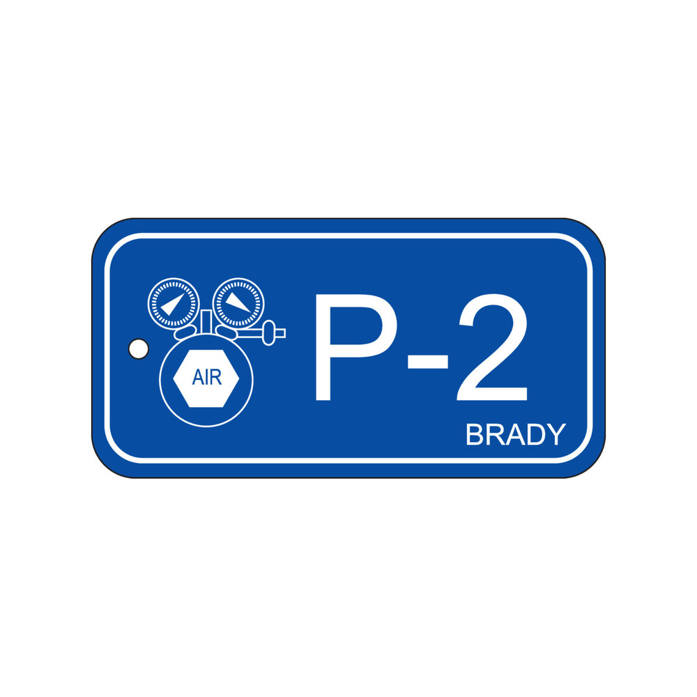 Tags for energy sources, pneumatics, labelling P2, Pack = 25 pieces - 1
